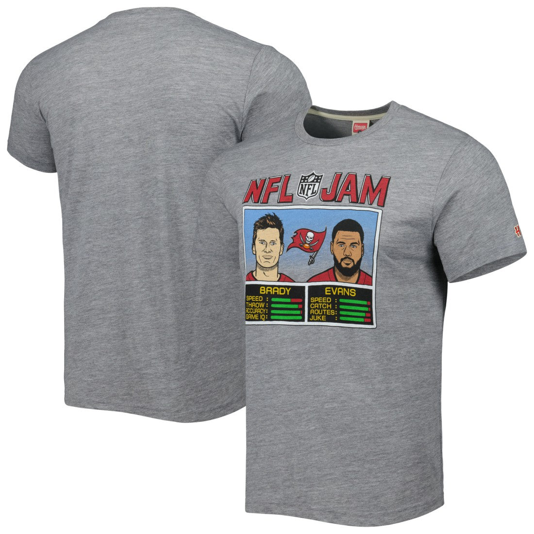 Tampa Bay Buccaneers Tom Brady & Mike Evans  Homage Unisex NFL Jam Tri-Blend T-Shirt | NFL US