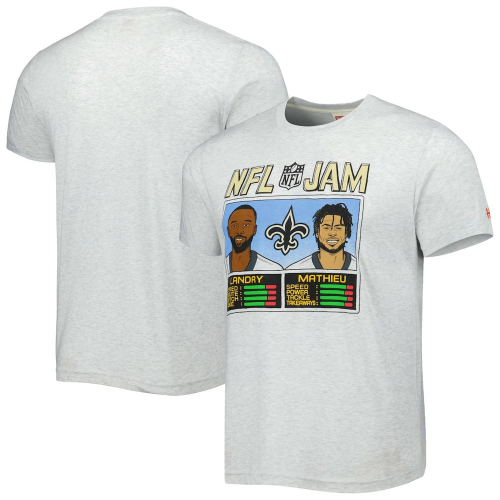 New Orleans Saints Jarvis Landry & Tyrann Mathieu  Homage Unisex NFL Jam Tri-Blend T-Shirt | NFL Online