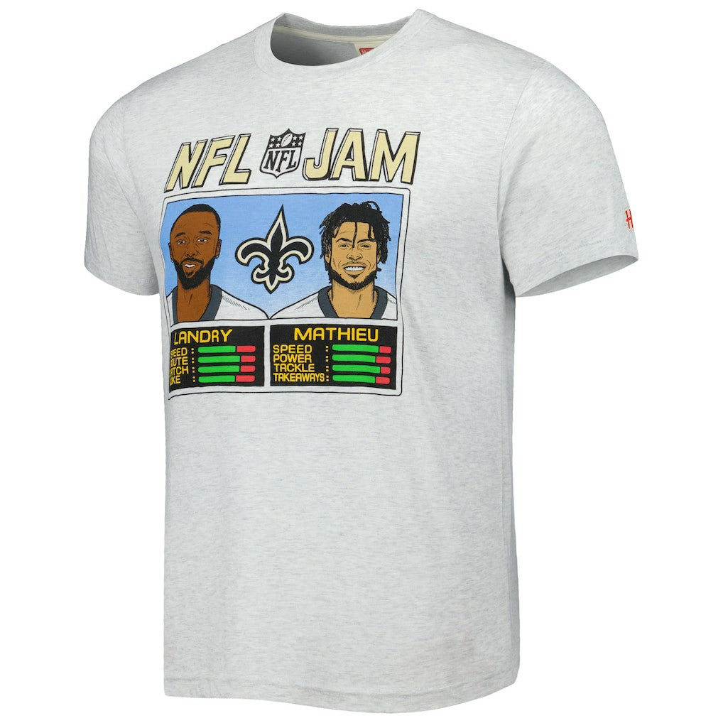 New Orleans Saints Jarvis Landry & Tyrann Mathieu  Homage Unisex NFL Jam Tri-Blend T-Shirt | NFL Online
