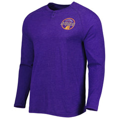 Heathered Purple Phoenix Suns Concepts Sport Left Chest Henley Raglan Long Sleeve Top | NBA