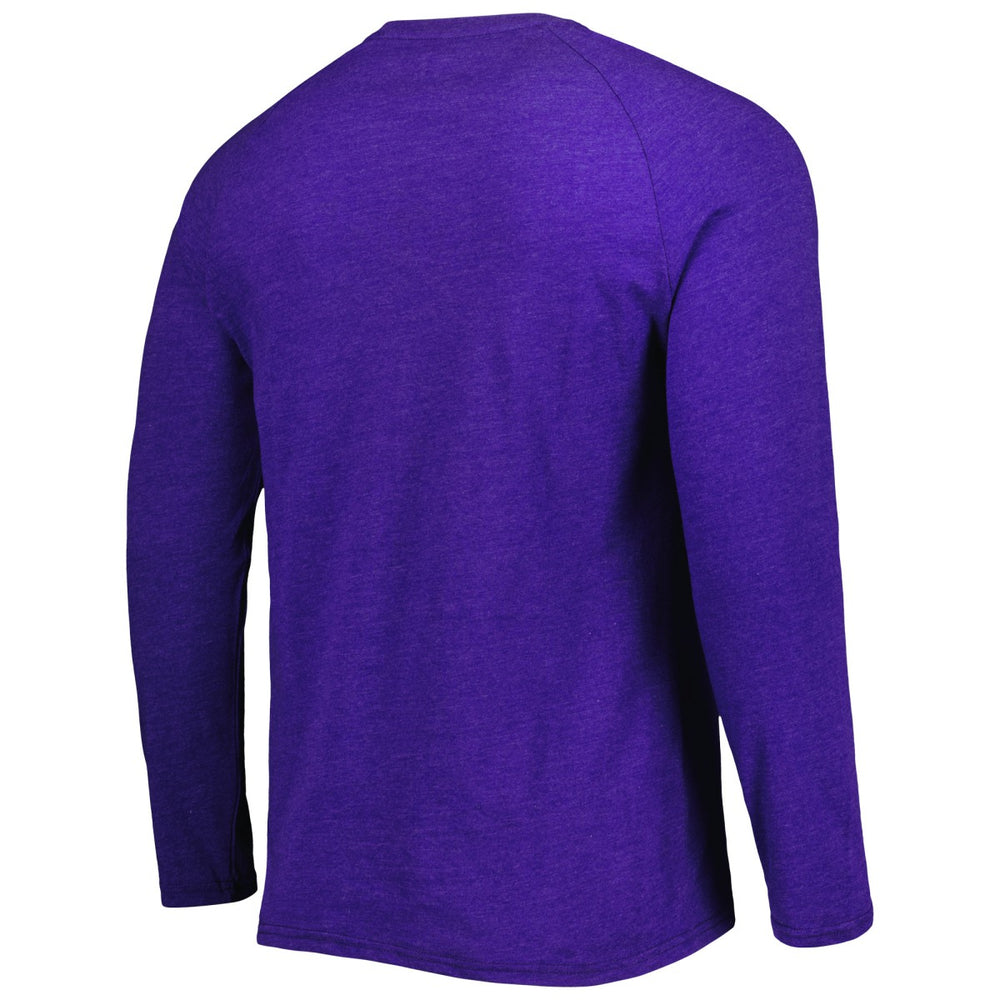 Heathered Purple Phoenix Suns Concepts Sport Left Chest Henley Raglan Long Sleeve Top | NBA