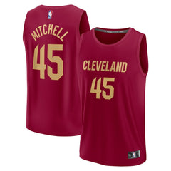 Wine Donovan Mitchell Cleveland Cavaliers Fast Break Replica Jersey sale | NBA