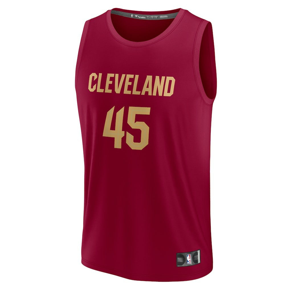 Wine Donovan Mitchell Cleveland Cavaliers Fast Break Replica Jersey sale | NBA