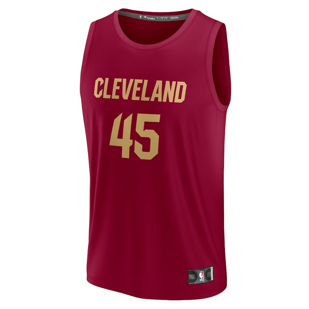 Wine Donovan Mitchell Cleveland Cavaliers Fast Break Replica Jersey sale | NBA