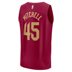 Wine Donovan Mitchell Cleveland Cavaliers Fast Break Replica Jersey sale | NBA
