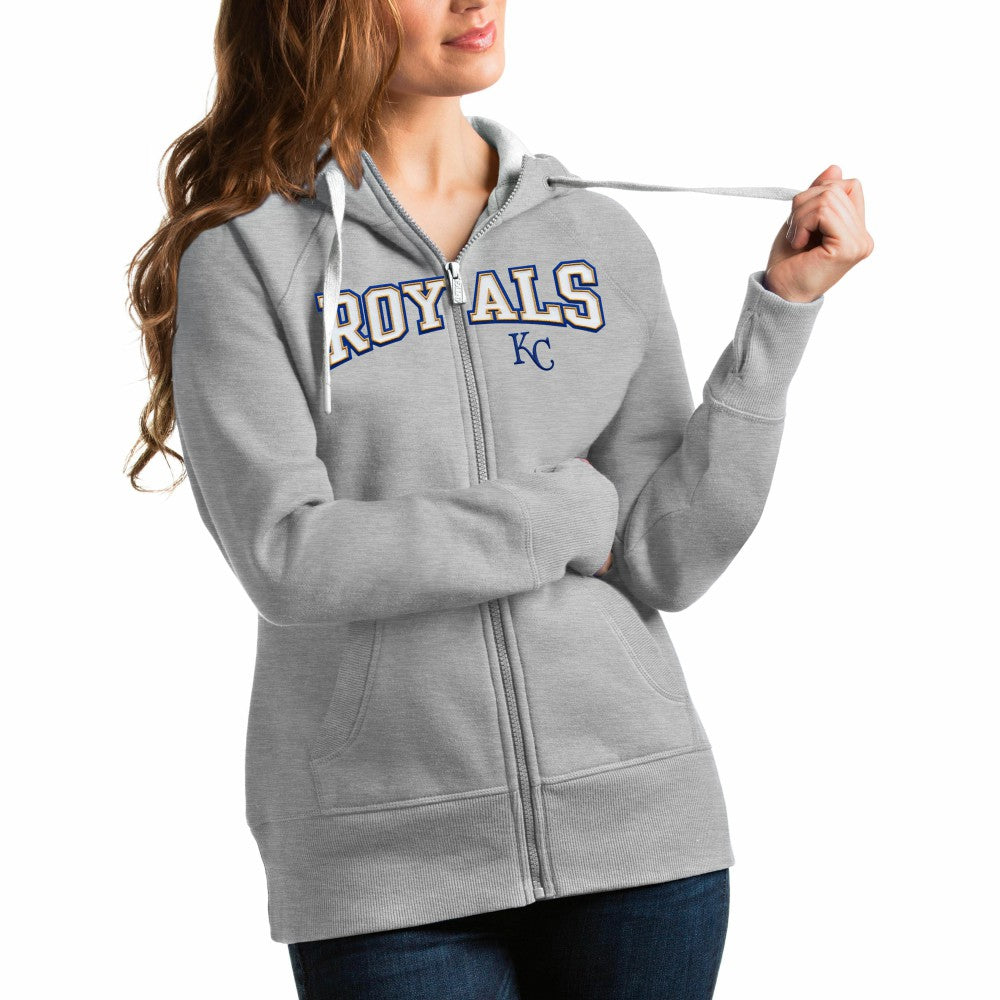Kansas City Royals Antigua Women's Team Logo Victory Full-Zip Hoodie - MLB Hoodies