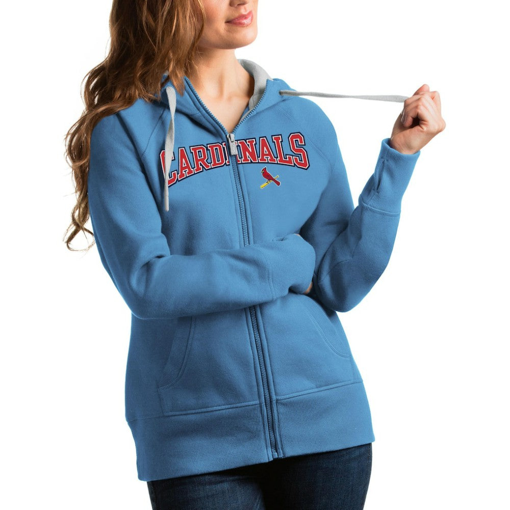 St. Louis Cardinals Antigua Women's Team Logo Victory Full-Zip Hoodie - MLB Hoodies