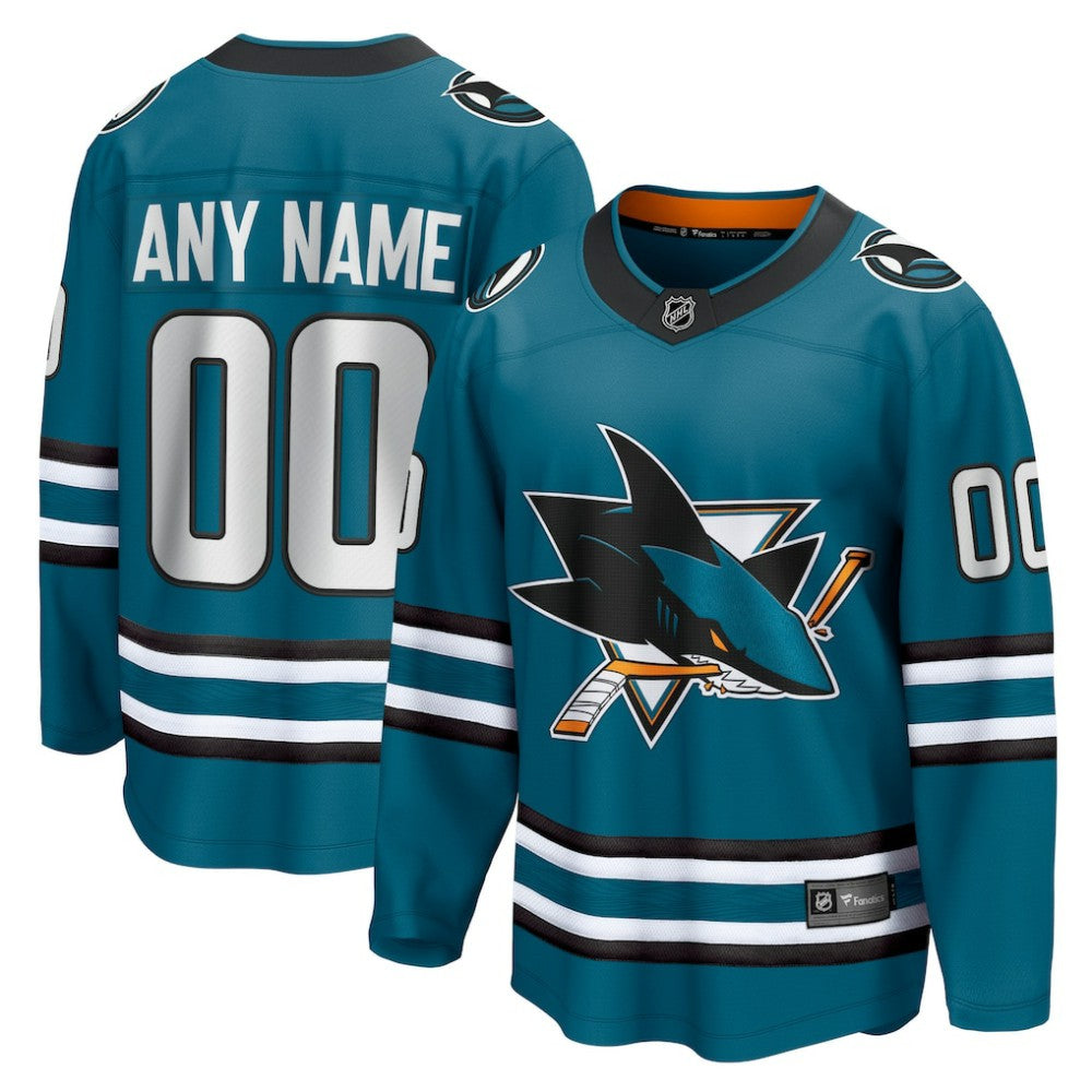 San Jose Sharks Fanatics Home Breakaway Custom Jersey -  NHL Jerseys