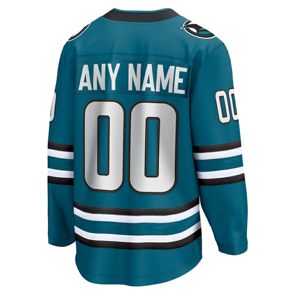 San Jose Sharks Fanatics Home Breakaway Custom Jersey -  NHL Jerseys