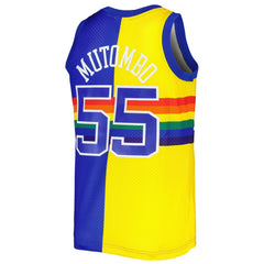 Royal/Gold Dikembe Mutombo Denver Nuggets Hardwood Classics 1991/92 Split Swingman Jersey sale | NBA