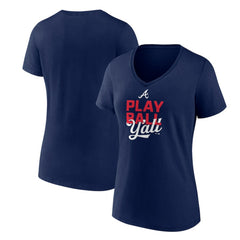 Atlanta Braves Women's Play Ball V-Neck T-Shirt - MLB T-shirts
