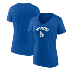 Los Angeles Dodgers Women's Vamos V-Neck T-Shirt - MLB T-shirts