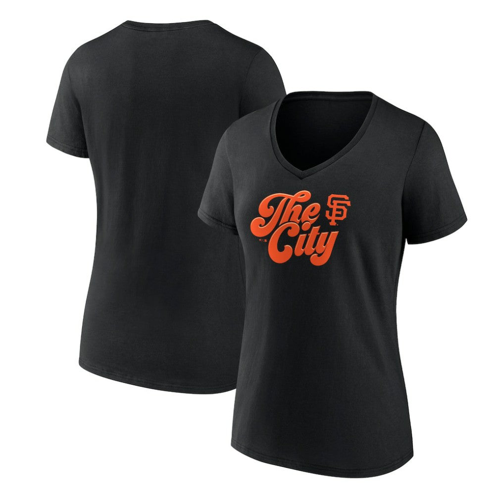 San Francisco Giants Women's Scripty City V-Neck T-Shirt - MLB T-shirts