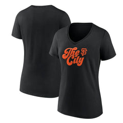 San Francisco Giants Women's Scripty City V-Neck T-Shirt - MLB T-shirts