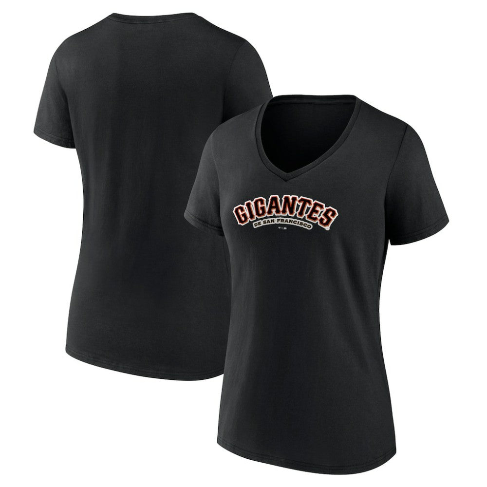 San Francisco Giants Women's Spanish Logo V-Neck T-Shirt - MLB T-shirts