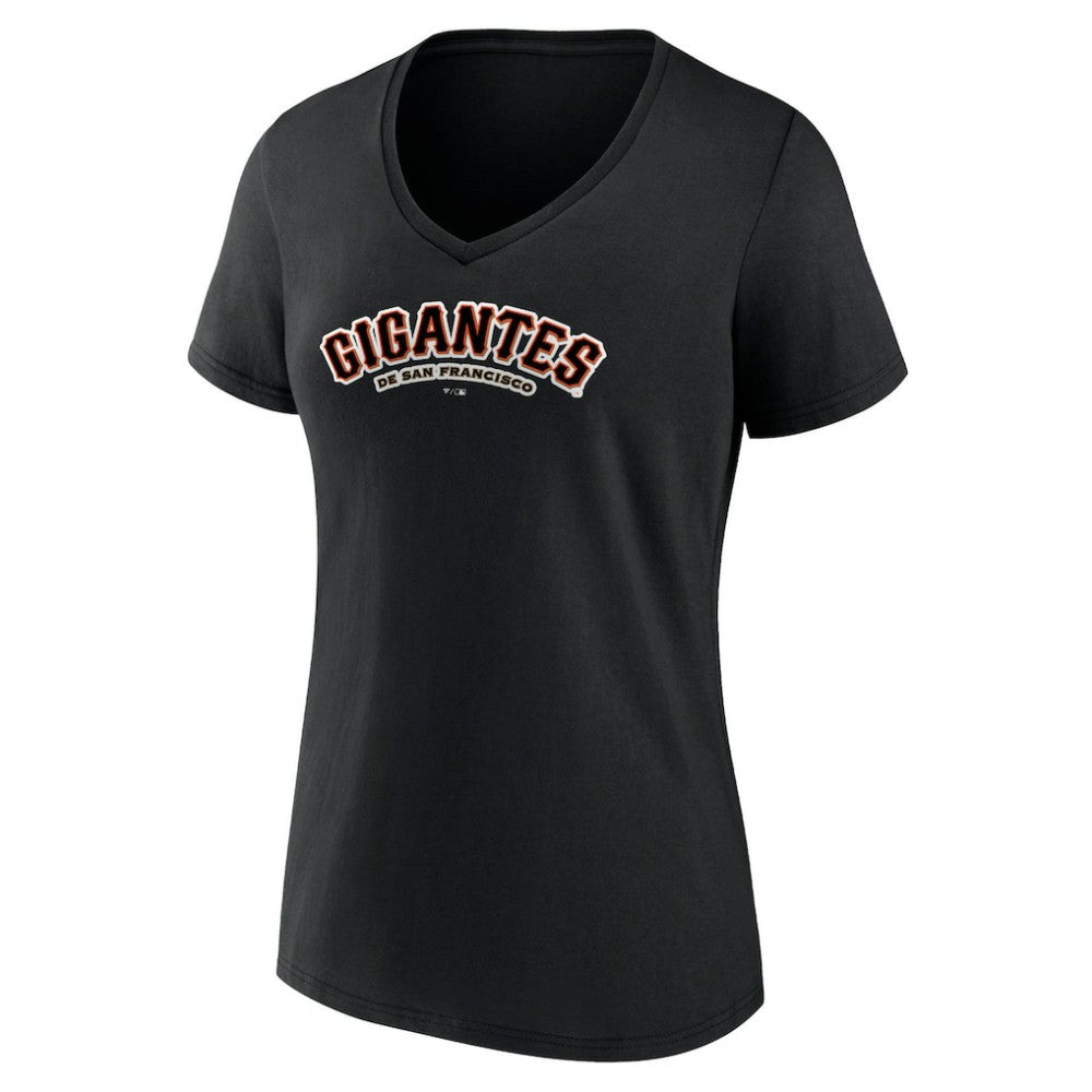 San Francisco Giants Women's Spanish Logo V-Neck T-Shirt - MLB T-shirts