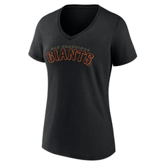 San Francisco Giants Women's Giants Alternate Club Lettering V-Neck T-Shirt - MLB T-shirts