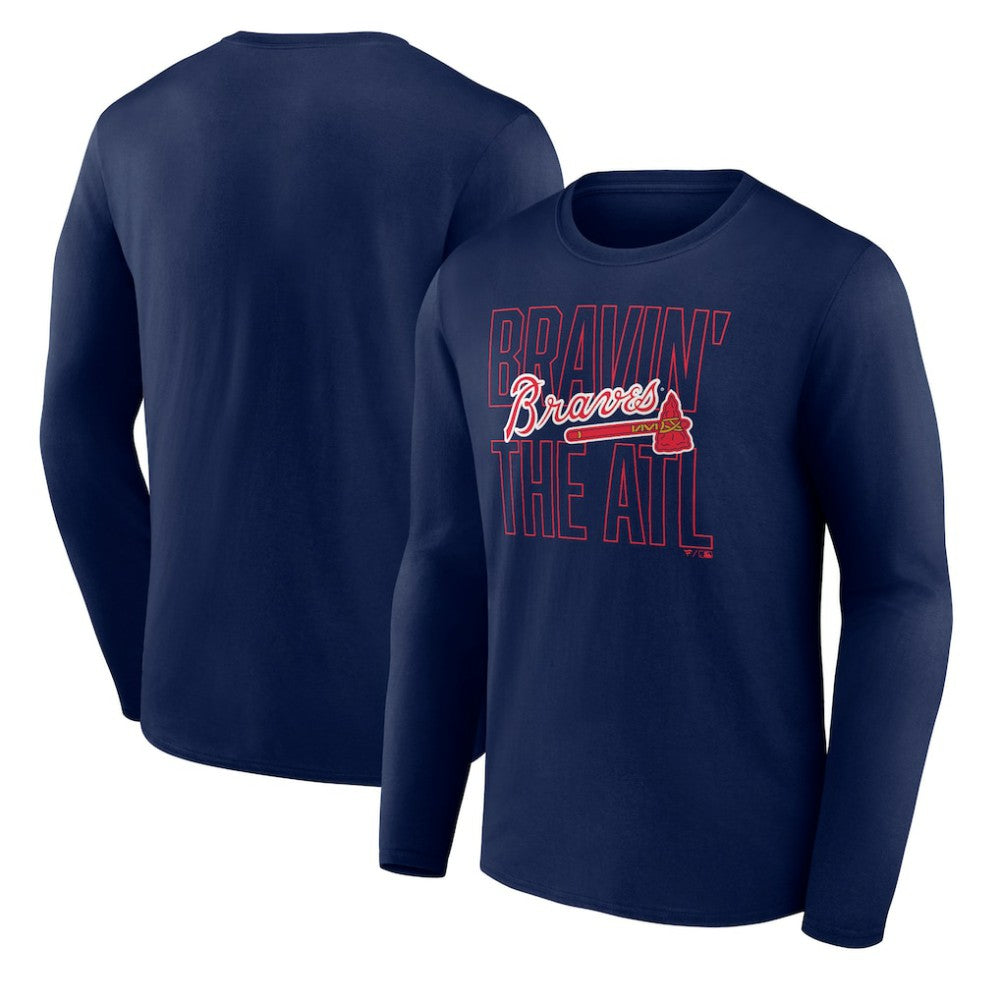 Atlanta Braves Pitch Out Long Sleeve T-Shirt - MLB T-shirts