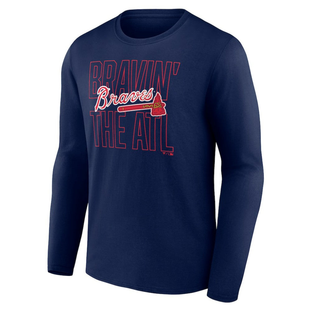 Atlanta Braves Pitch Out Long Sleeve T-Shirt - MLB T-shirts