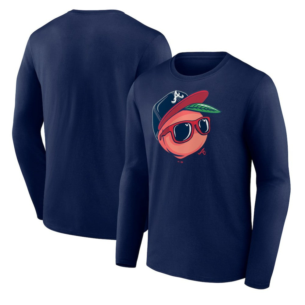 Atlanta Braves Mr. Peach Long Sleeve T-Shirt - MLB T-shirts