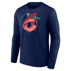 Atlanta Braves Mr. Peach Long Sleeve T-Shirt - MLB T-shirts