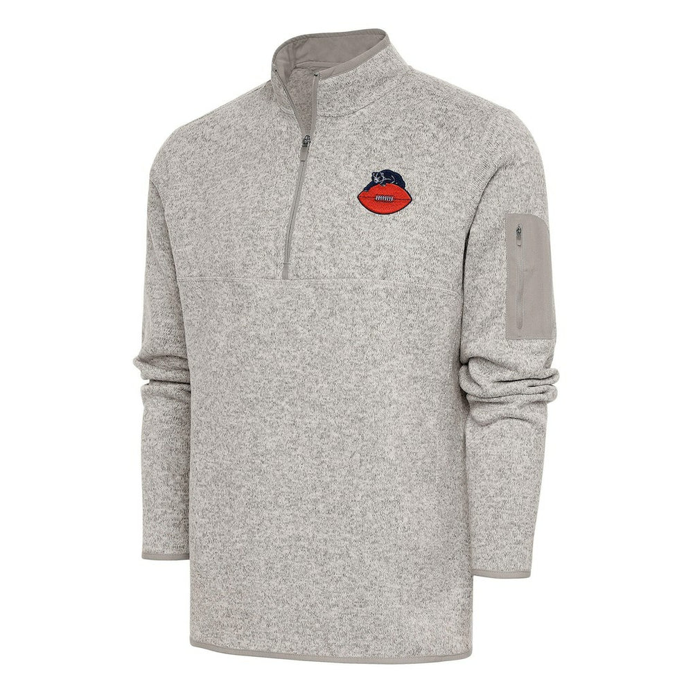 Chicago Bears Antigua Throwback Fortune Quarter-Zip Pullover Jacket | NFL Outlet