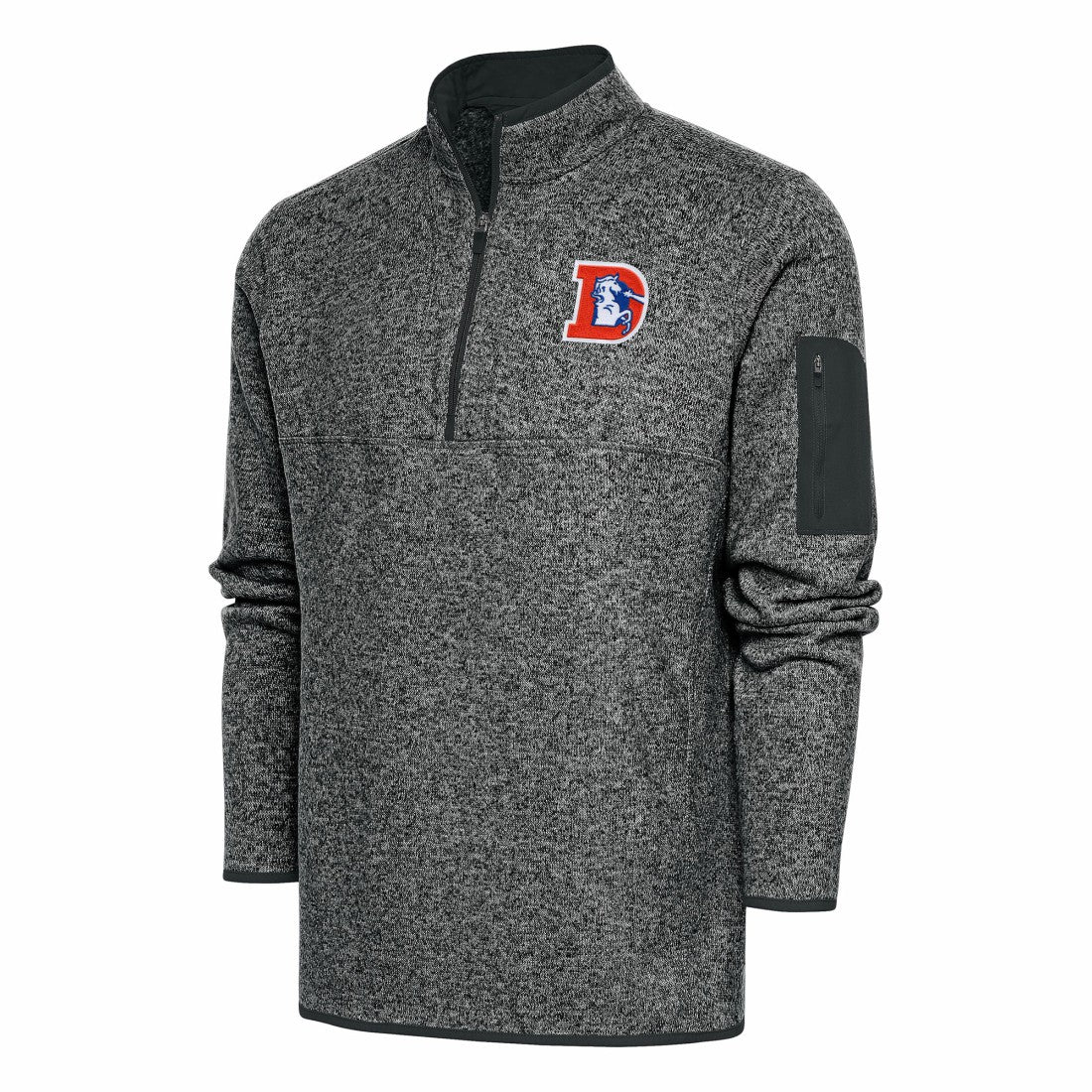 Denver Broncos Antigua Throwback Fortune Quarter-Zip Pullover Jacket | NFL Hot