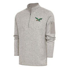 Philadelphia Eagles Antigua Throwback Fortune Quarter-Zip Pullover Jacket | NFL On sale