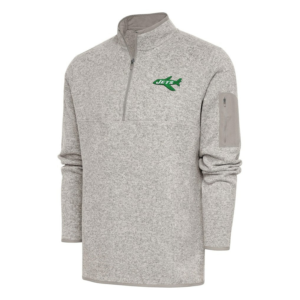 New York Jets Antigua Throwback Fortune Quarter-Zip Pullover Jacket | NFL Near me