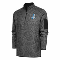 Detroit Lions Antigua Throwback Fortune Quarter-Zip Pullover Jacket | NFL Hot