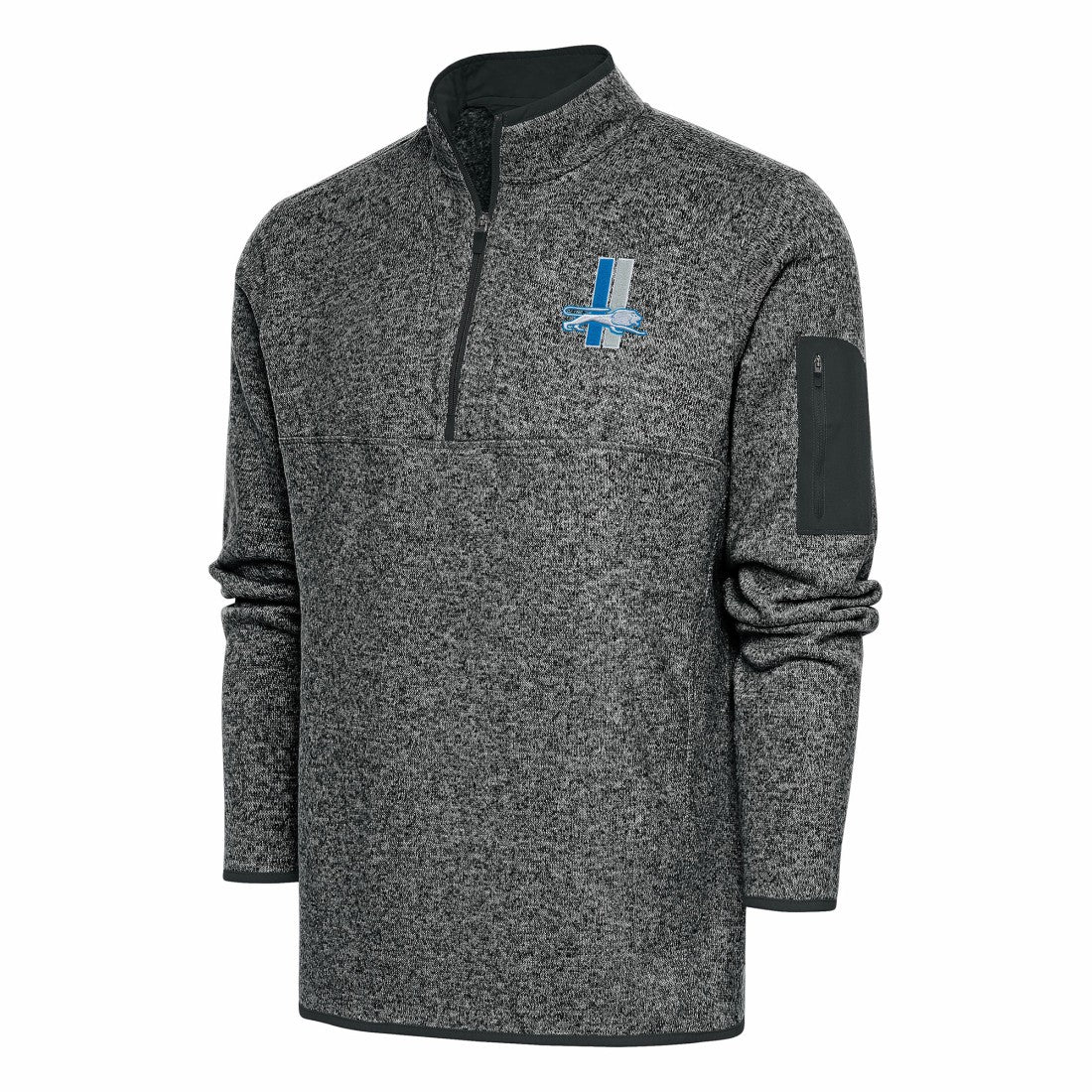 Detroit Lions Antigua Throwback Fortune Quarter-Zip Pullover Jacket | NFL Hot