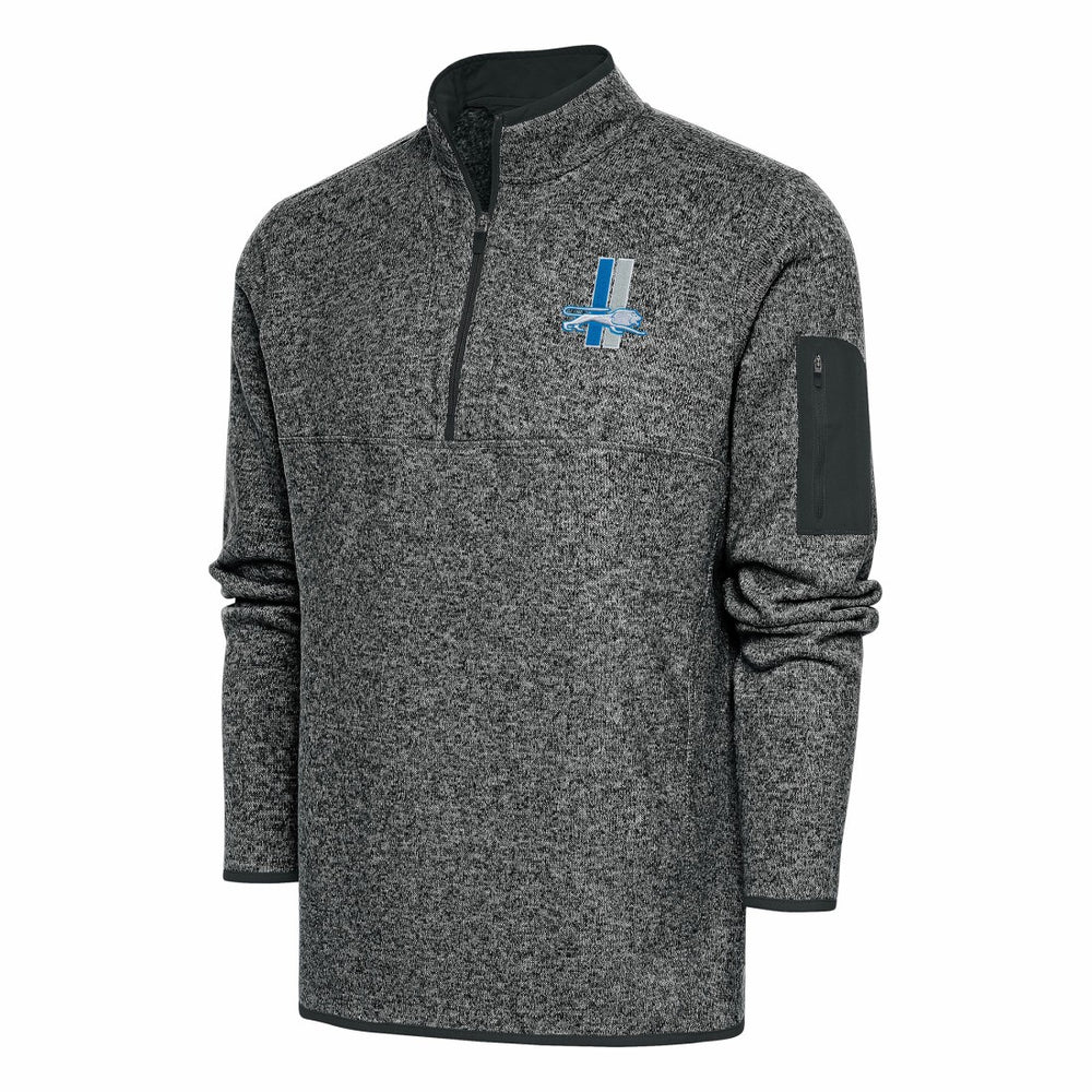 Detroit Lions Antigua Throwback Fortune Quarter-Zip Pullover Jacket | NFL Hot