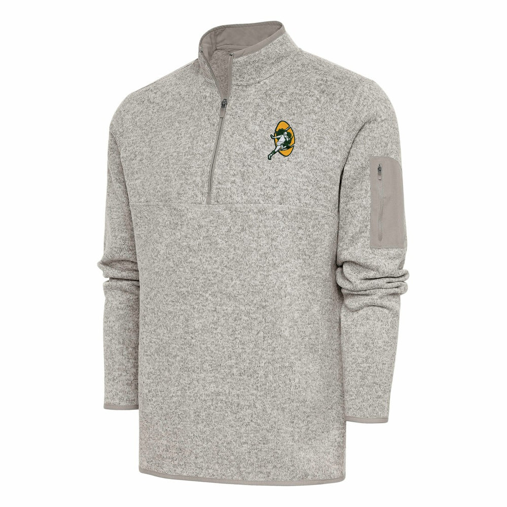 Green Bay Packers Antigua Throwback Fortune Quarter-Zip Pullover Jacket | NFL Discount