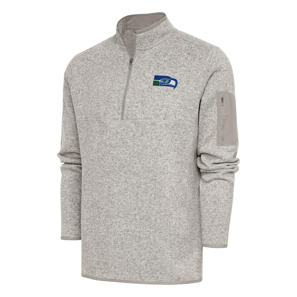 Seattle Seahawks Antigua Throwback Fortune Quarter-Zip Pullover Jacket | NFL Sale