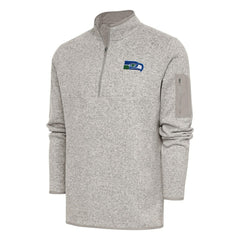 Seattle Seahawks Antigua Throwback Fortune Quarter-Zip Pullover Jacket | NFL Sale