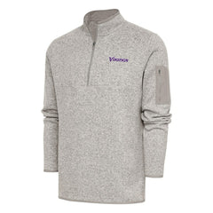 Minnesota Vikings Antigua Throwback Fortune Quarter-Zip Pullover Jacket | NFL Sale