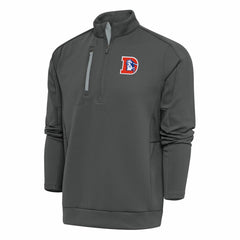 Denver Broncos Antigua Team Logo Throwback Generation Quarter-Zip Pullover Top | NFL Outlet