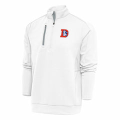 Denver Broncos Antigua Team Logo Throwback Generation Quarter-Zip Pullover Top | NFL US