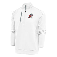 Cleveland Browns Antigua Team Logo Throwback Generation Quarter-Zip Pullover Top | NFL New