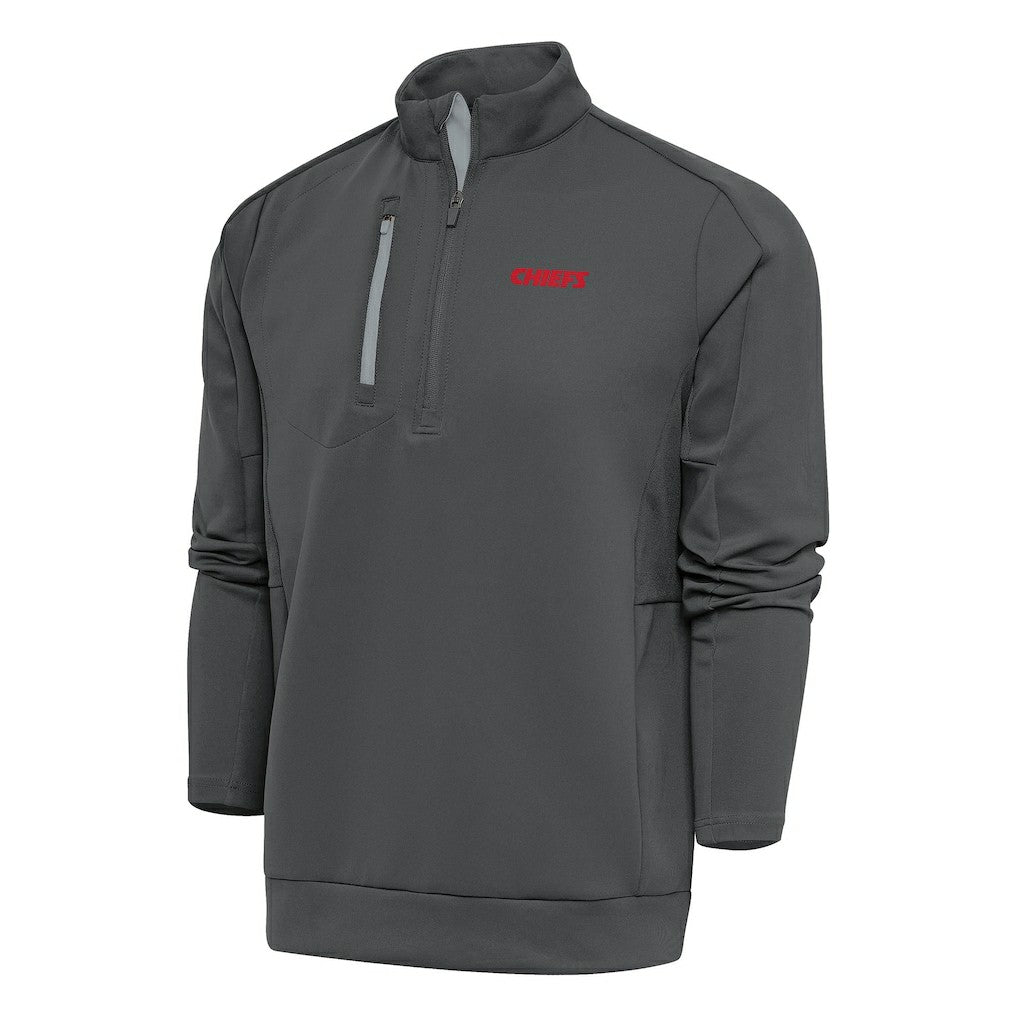 Kansas City Chiefs Antigua Team Logo Throwback Generation Quarter-Zip Pullover Top | NFL Online