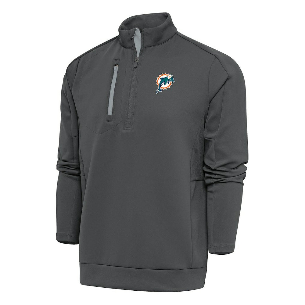 Miami Dolphins Antigua Team Logo Throwback Generation Quarter-Zip Pullover Top | NFL Near me