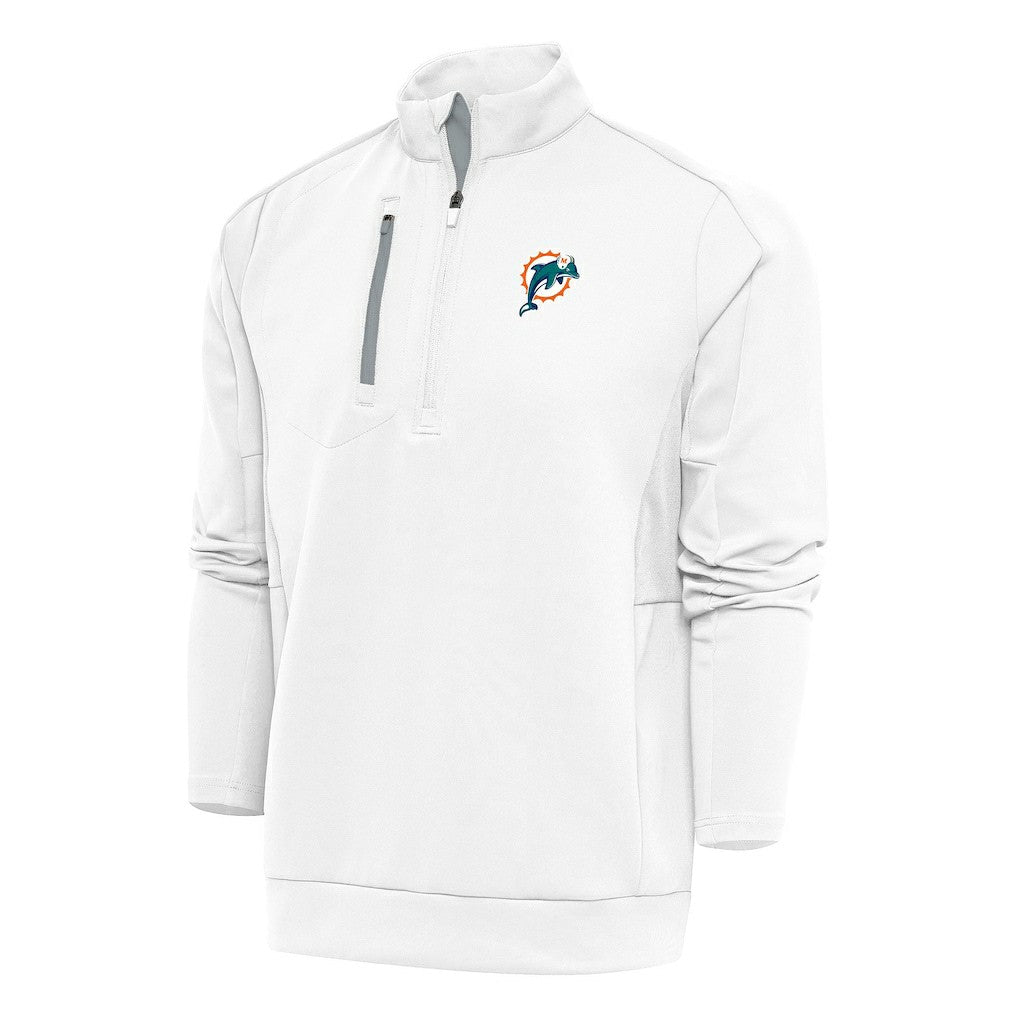 Miami Dolphins Antigua Team Logo Throwback Generation Quarter-Zip Pullover Top | NFL On sale