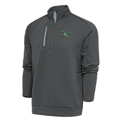 Philadelphia Eagles Antigua Team Logo Throwback Generation Quarter-Zip Pullover Top | NFL Outlet