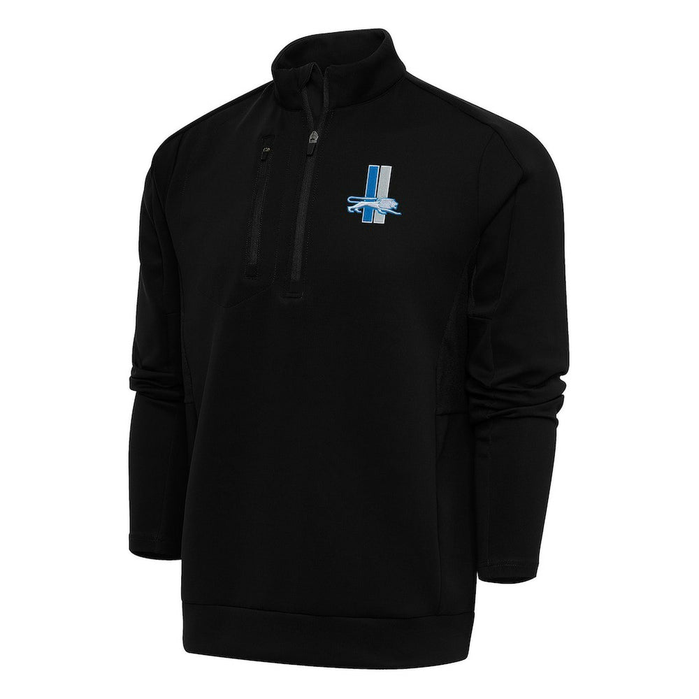 Detroit Lions Antigua Team Logo Throwback Generation Quarter-Zip Pullover Top | NFL Outlet