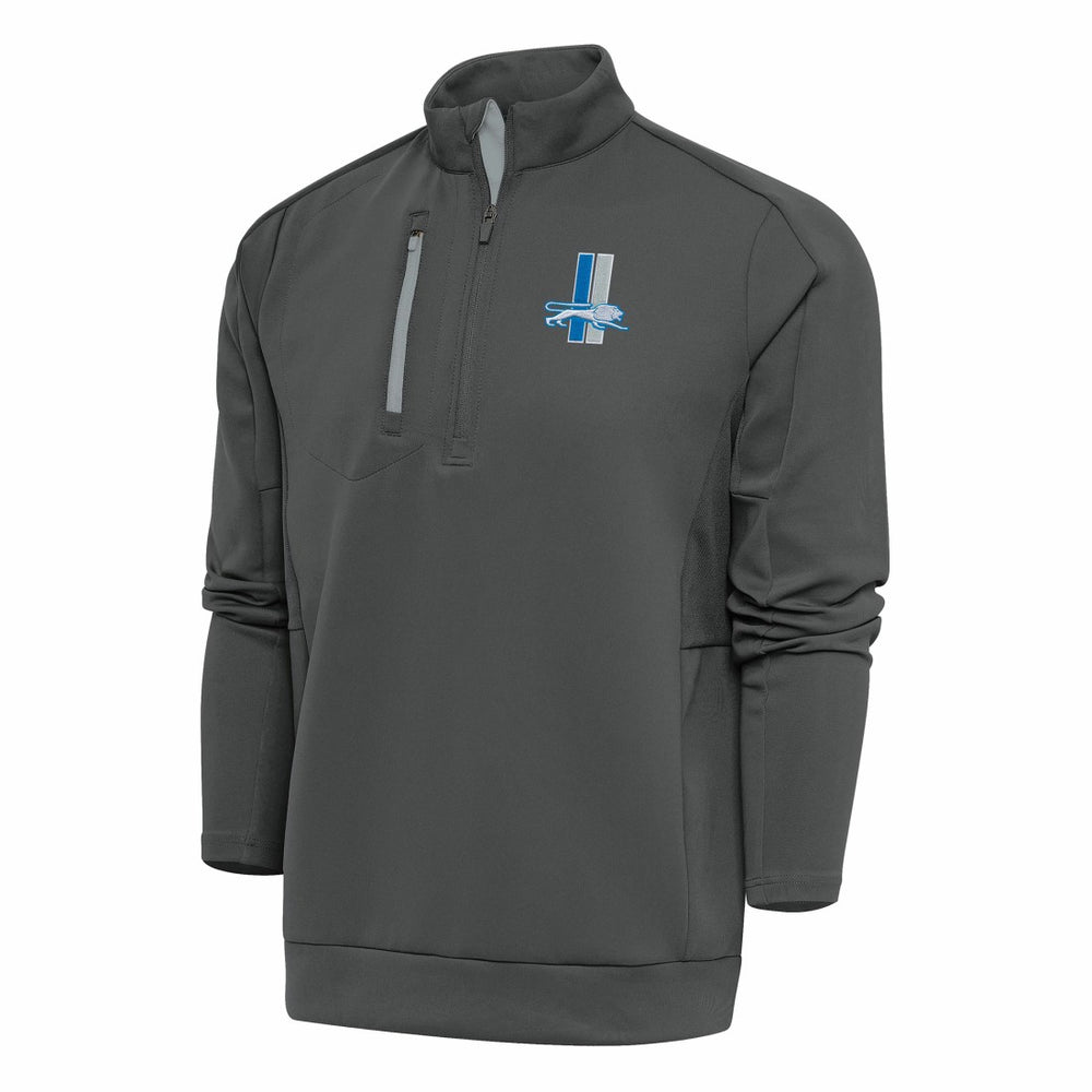 Detroit Lions Antigua Team Logo Throwback Generation Quarter-Zip Pullover Top | NFL Sale