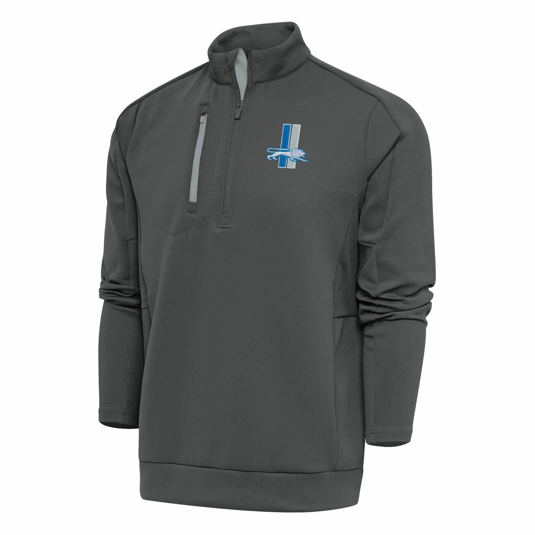 Detroit Lions Antigua Team Logo Throwback Generation Quarter-Zip Pullover Top | NFL Sale