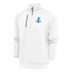 Detroit Lions Antigua Team Logo Throwback Generation Quarter-Zip Pullover Top | NFL Outlet