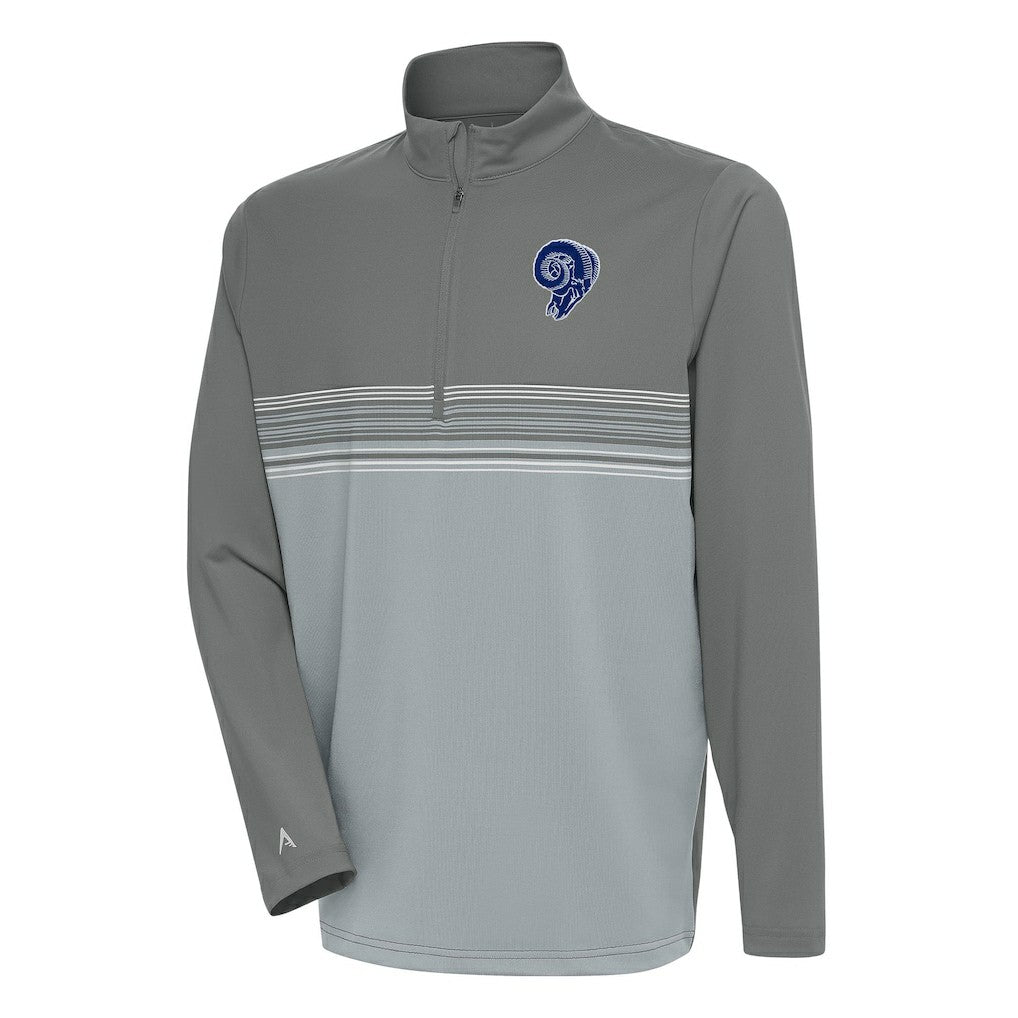Los Angeles Rams Antigua Team Logo Throwback Pace Quarter-Zip Pullover Top | NFL US