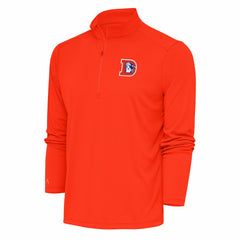 Denver Broncos Antigua Team Logo Throwback Tribute Quarter-Zip Pullover Top | NFL Outlet