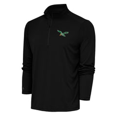 Philadelphia Eagles Antigua Team Logo Throwback Tribute Quarter-Zip Pullover Top | NFL Near me